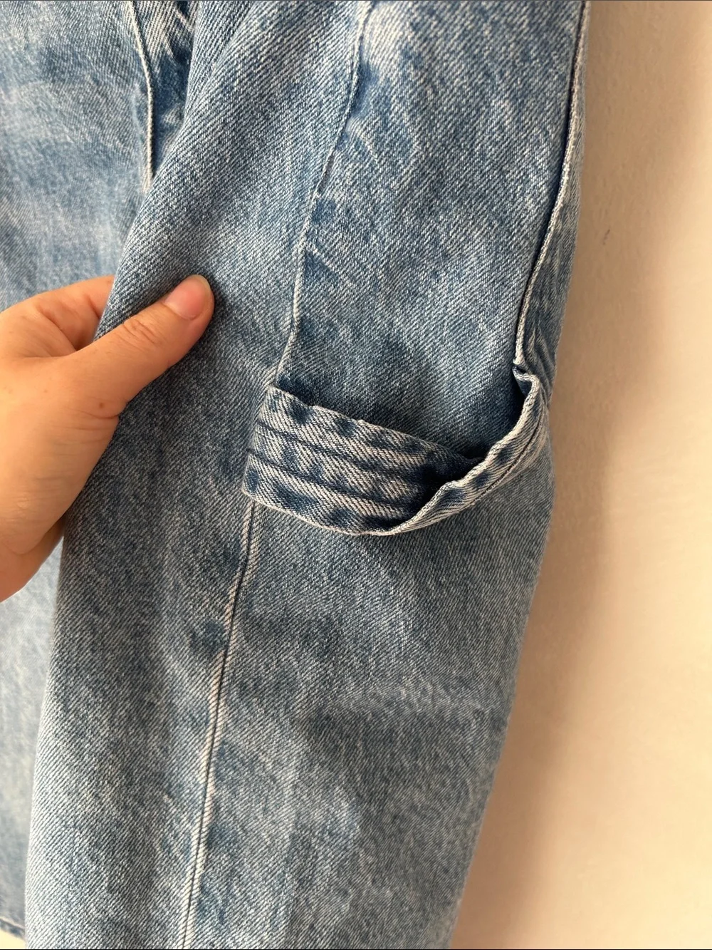 Aritzia Denim Forum The 90’s Pencil Midi Denim Skirt in Blue Sz 28 utility - Picture 8 of 15